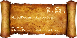 Wildfeuer Szabolcs névjegykártya